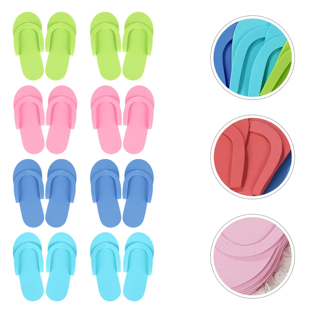 24 Pairs Pedicure Slippers Manicure Footwear Single Use at Home Hotel Eva Beach