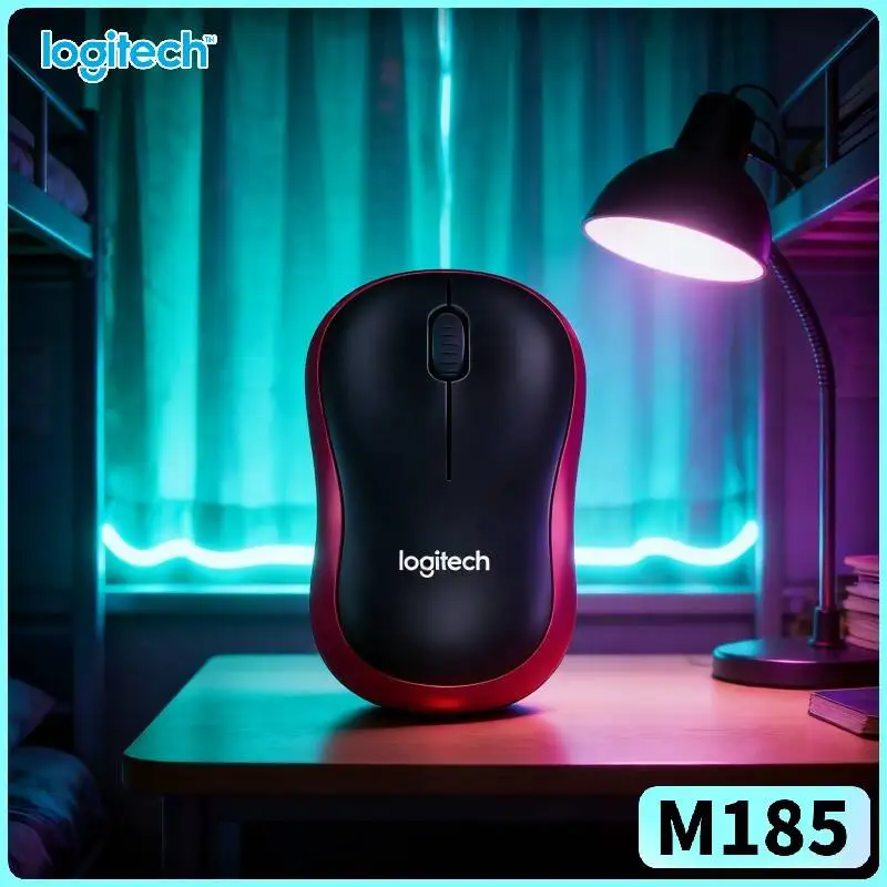 Logitech M185 Tough-Eco Mouse Durable Material 10m Range 1000 DPI 12-Month Battery Home Office Essential Tool
