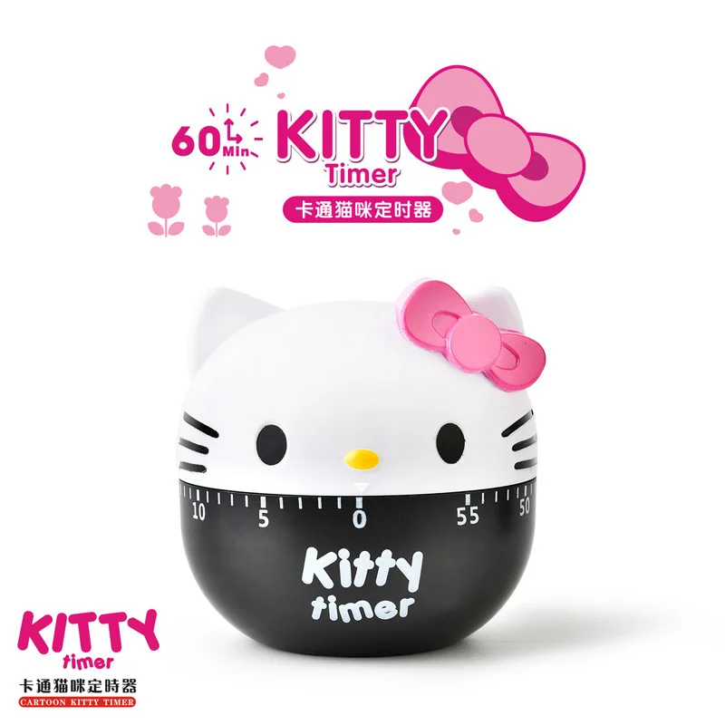 Kawaii Hello Kitty Sanrio таймер мультфильм студент обучение рабочу напоминание милый аниме кухня домашний таймер для приготовления пищи подарки для девочек игрушки