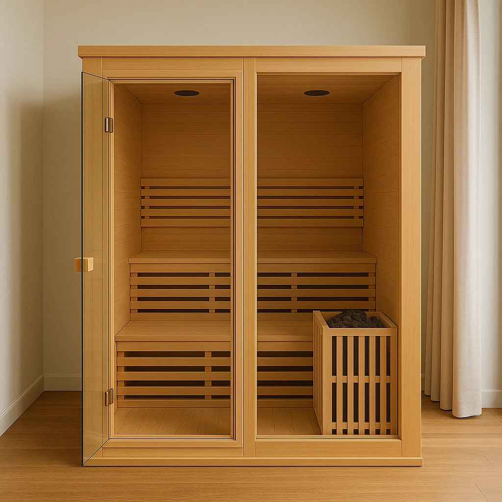 

STLFDouble Indoor Solid Wood Steam Sauna Room Is Suitable for Relaxation and Recovery After Exercise