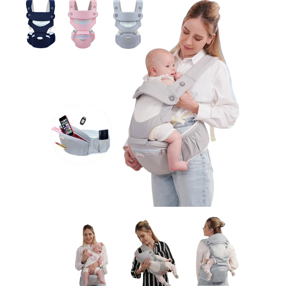 

Ergonomic Newborn Baby Waist Stool Carrier Backpack For 0-3Year Adjustable Belt Multi-use Infant Hipseat Baby Sling Wrap Carrier