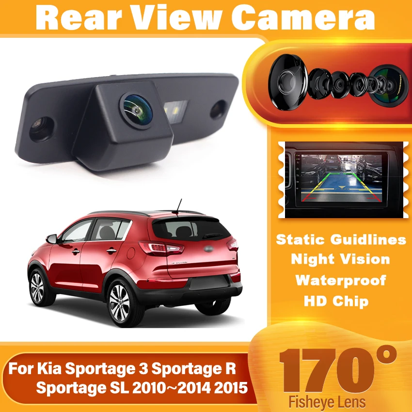 HD Rear Camera For Kia Sportage 3 Sportage R Sportage SL 2010 2011 2012 2013 2014 2015 Night Vision Parking Reversing Camera