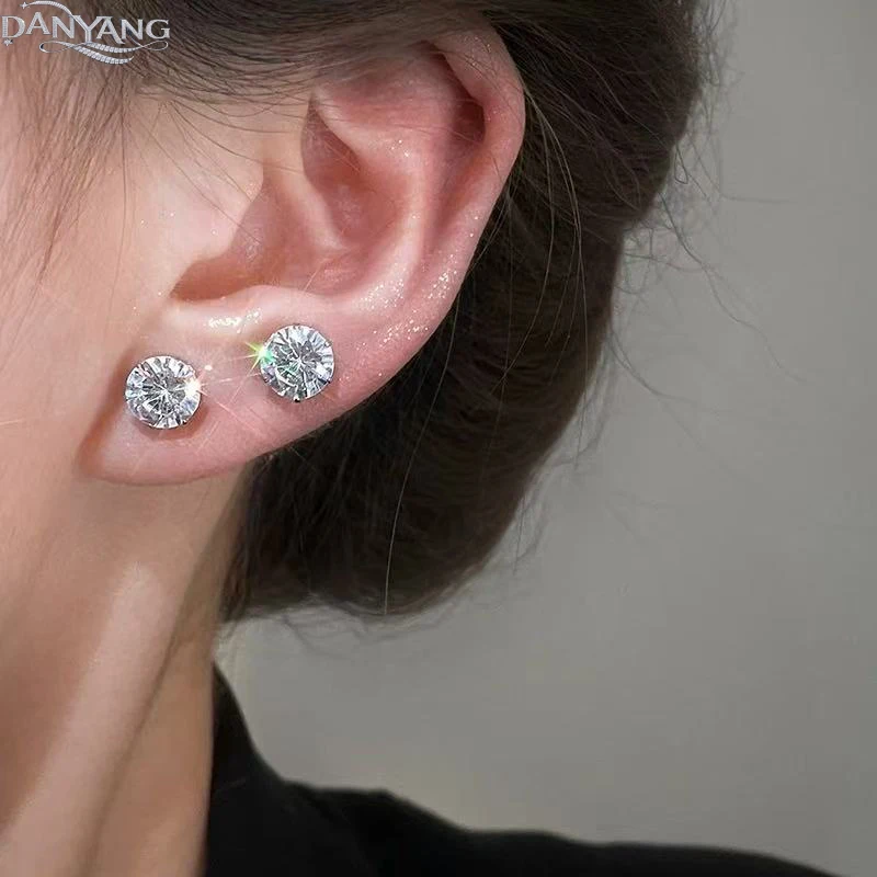 

S925 Sterling Silver Cute Dainty CZ Stud Earrings - Hypoallergenic Miniature Jewelry Gift for Teen Girls & Trendy Women