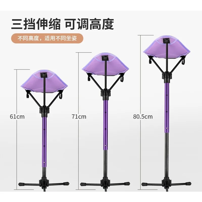 Aluminum Telescopic Folding Stool Portable Outdoor Seat For Camping Fishing Queue Rest Activity