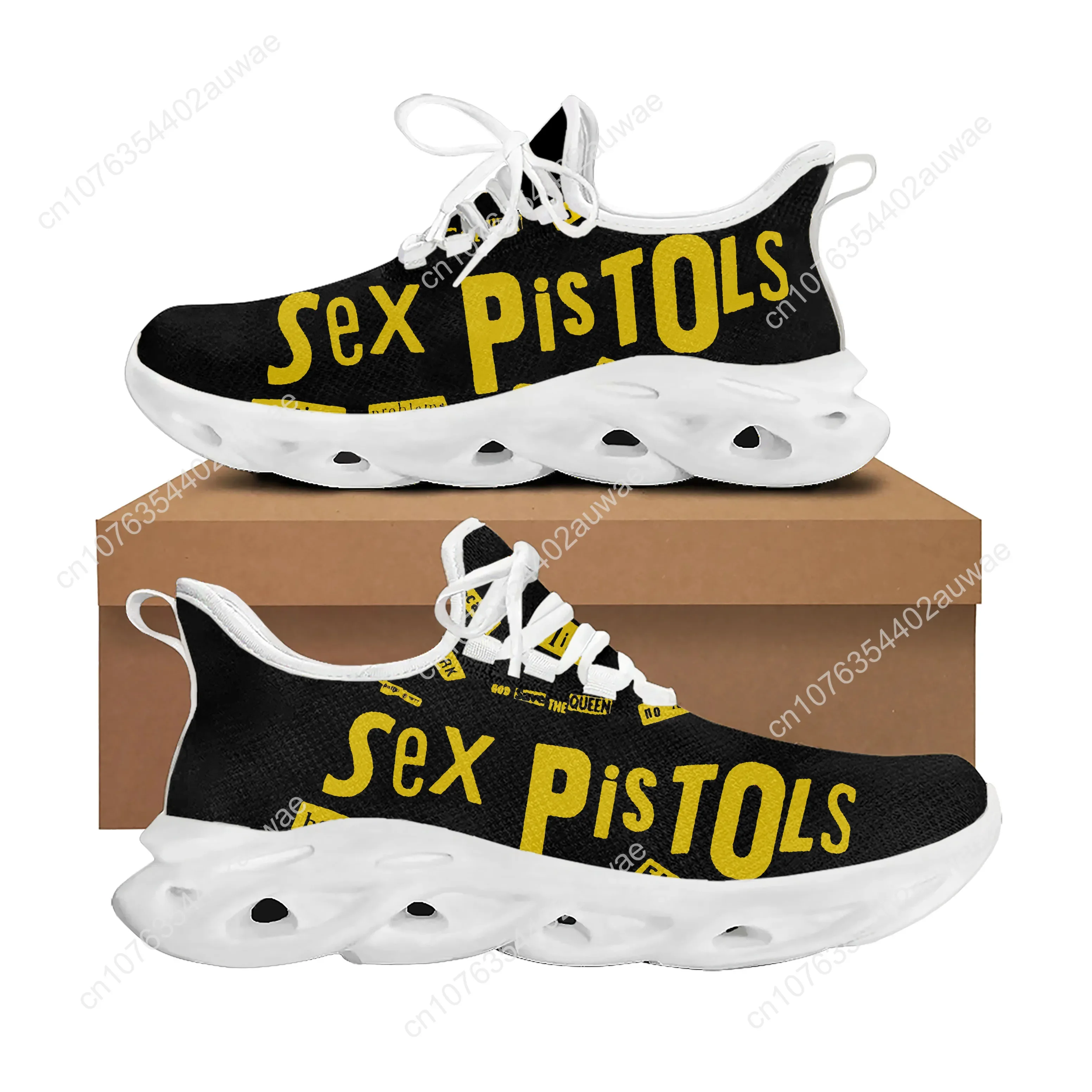 Sex Pistols Punk Rock Band Sneakers, Homens Mulheres Adolescentes Crianças, Calçados Esportivos Casuais para Crianças, Alta Qualidade, Casal Sapatos, Sapato Personalizado