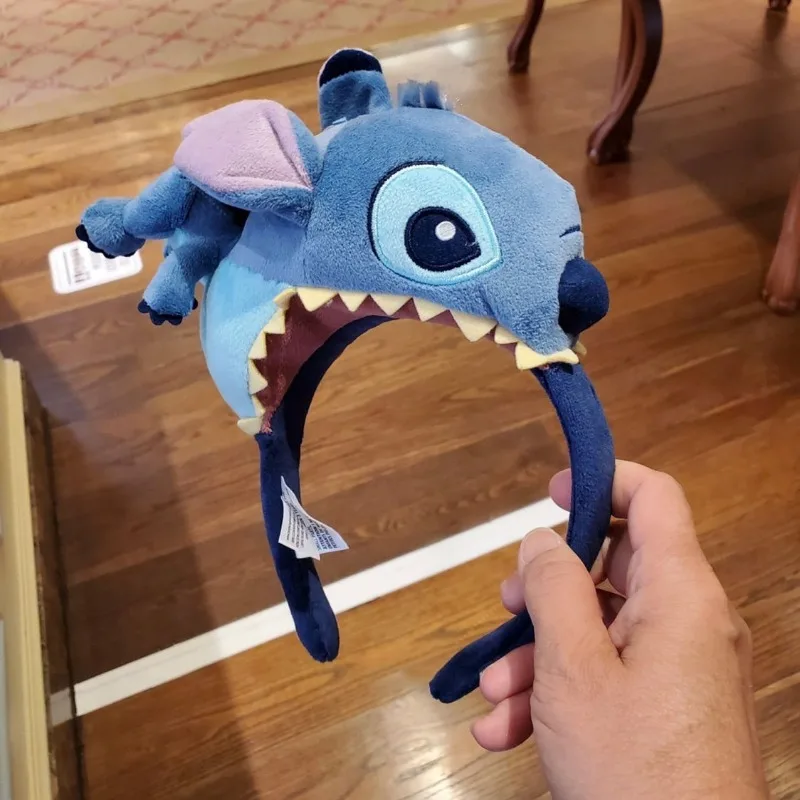 

Disney Stitch Plush Stitched Ears Headband Women's Cosplay Girls Cartoon Cute Stitched Soft Hair Accessories Children's Birthday