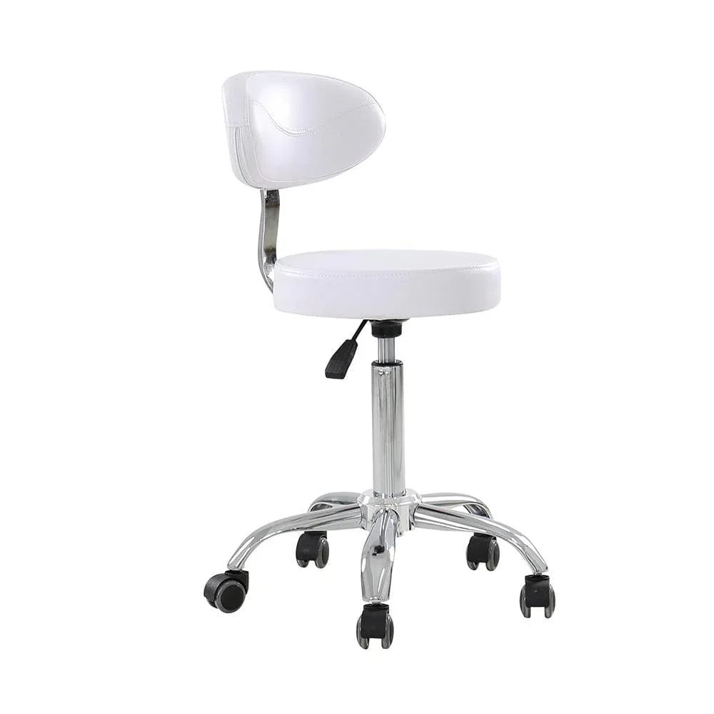 

Seli Swiveling Facial Chair white Beauty Salon Special Lift Rotating Pulley Barber Chair with backrest white