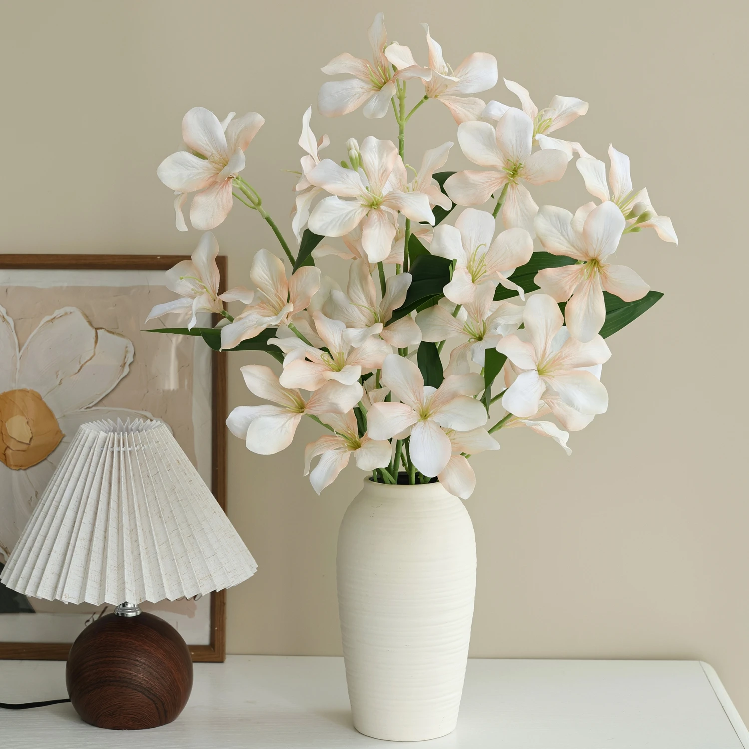 Künstliche Blumen, Seiden-Flammenorchidee, für Zuhause, Zimmer, Hochzeitskranz, Brautstrauß, Dekoration, Festival, Außenbereich, Garten, DIY-Geschenke, Requisiten – Detail 1