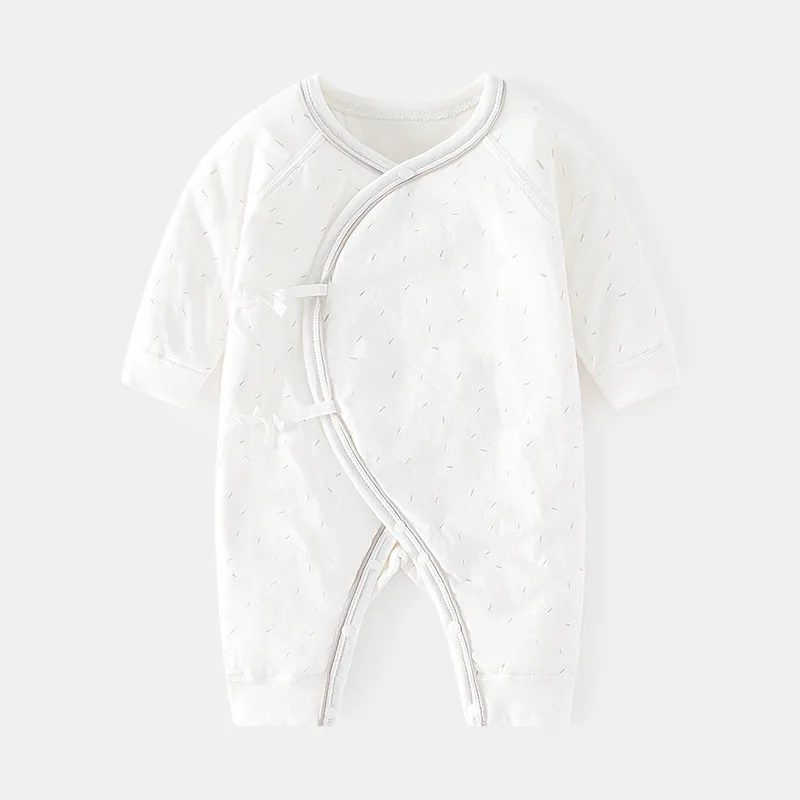 Baju monyet bayi baru lahir, Jumpsuit katun tipis tanpa tulang musim gugur dan musim dingin