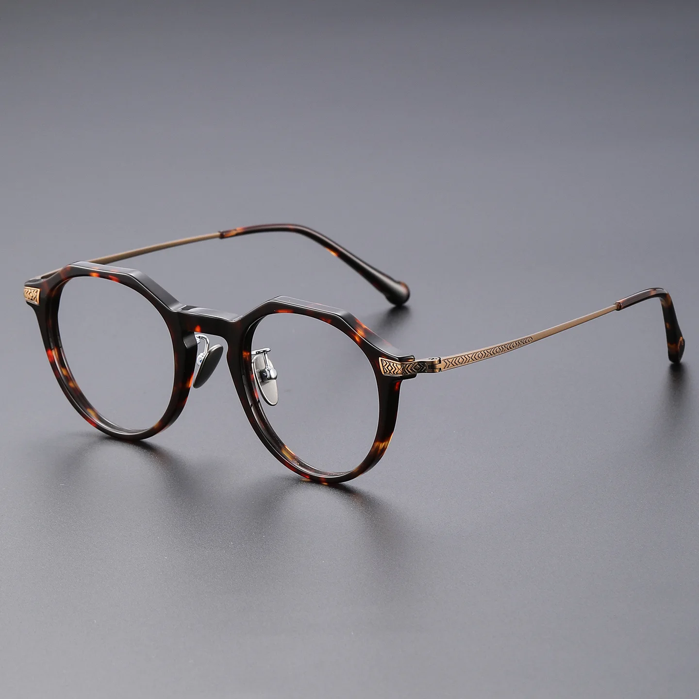 VICKI Classic Retro Polygonal Glasses for Men and Women Simple Design Ultra-light Material Anti-blue Light High Definition N-402