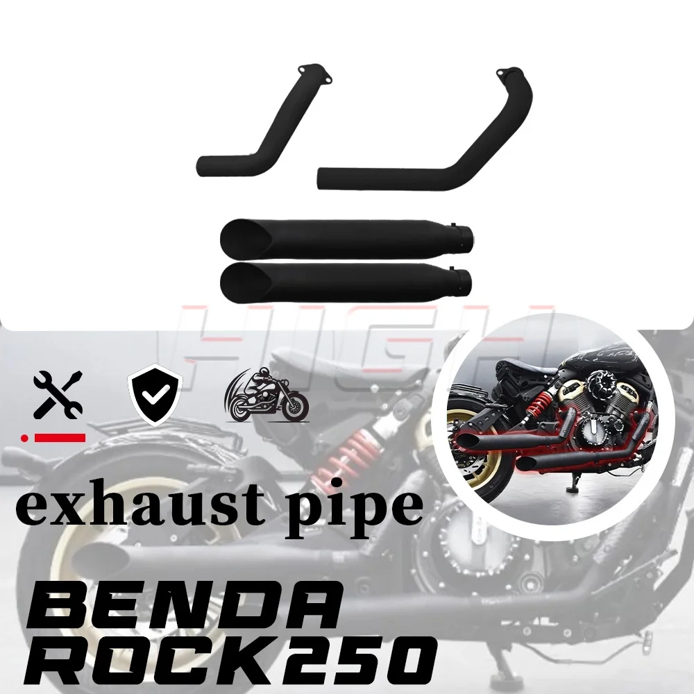 

Правая сторона, двойное выходное отверстие, косая, полная секция, низкий звук, выхлопная труба BENDA ROCK 250 250 ROCK