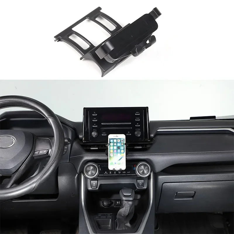 

Wireless Charge Mobile Phones Mount Navigation Bracket GPS Support 360 Rotation For Toyota Highlander RAV4 2020-2022