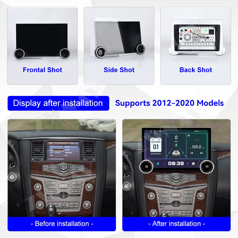 11.5 inch HD Touch Screen Android 15 For Nissan Patrol 2012-2020 Multimedia Player Stereo GPS Navigation Auto Radio Heat