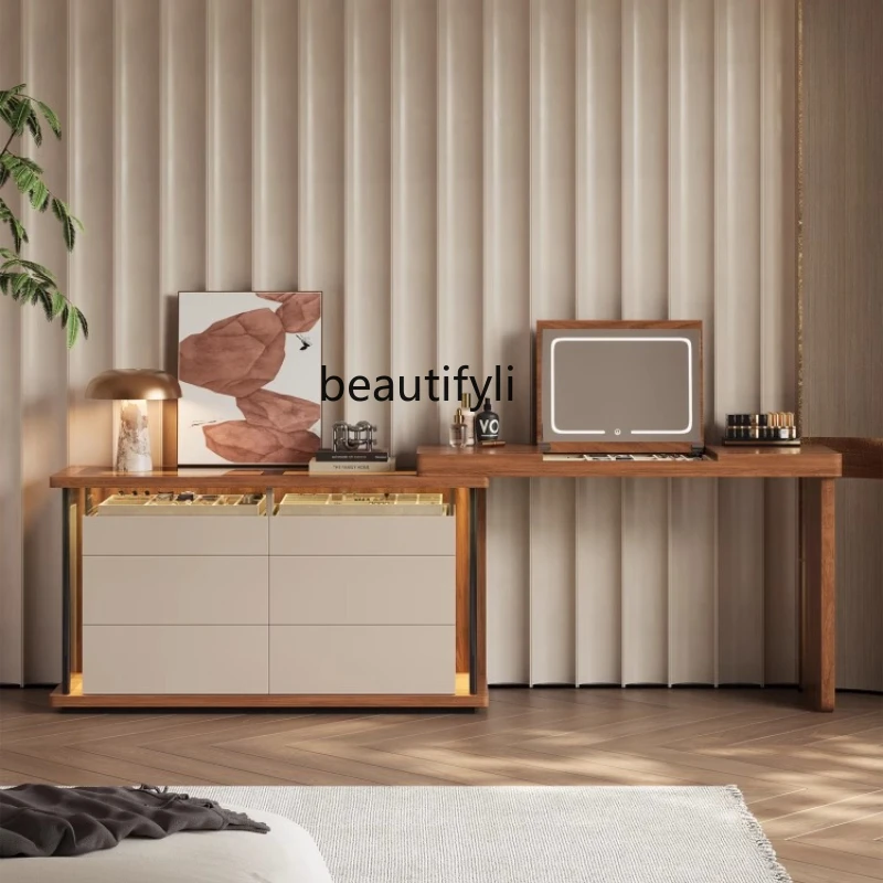 

Italian minimalist dresser, chest, bedroom, bedside storage, flip-top makeup table