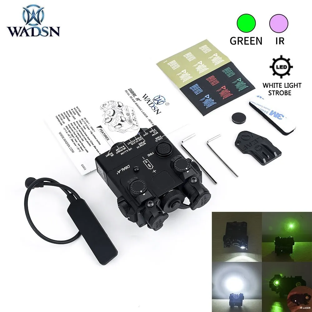 WADSN Full-Metal DBAL-A2 Hunting Indicator Wadsn DBAL A2 Red Green Blue Laser IR Sight Pointer Strobe White LED Flashlight