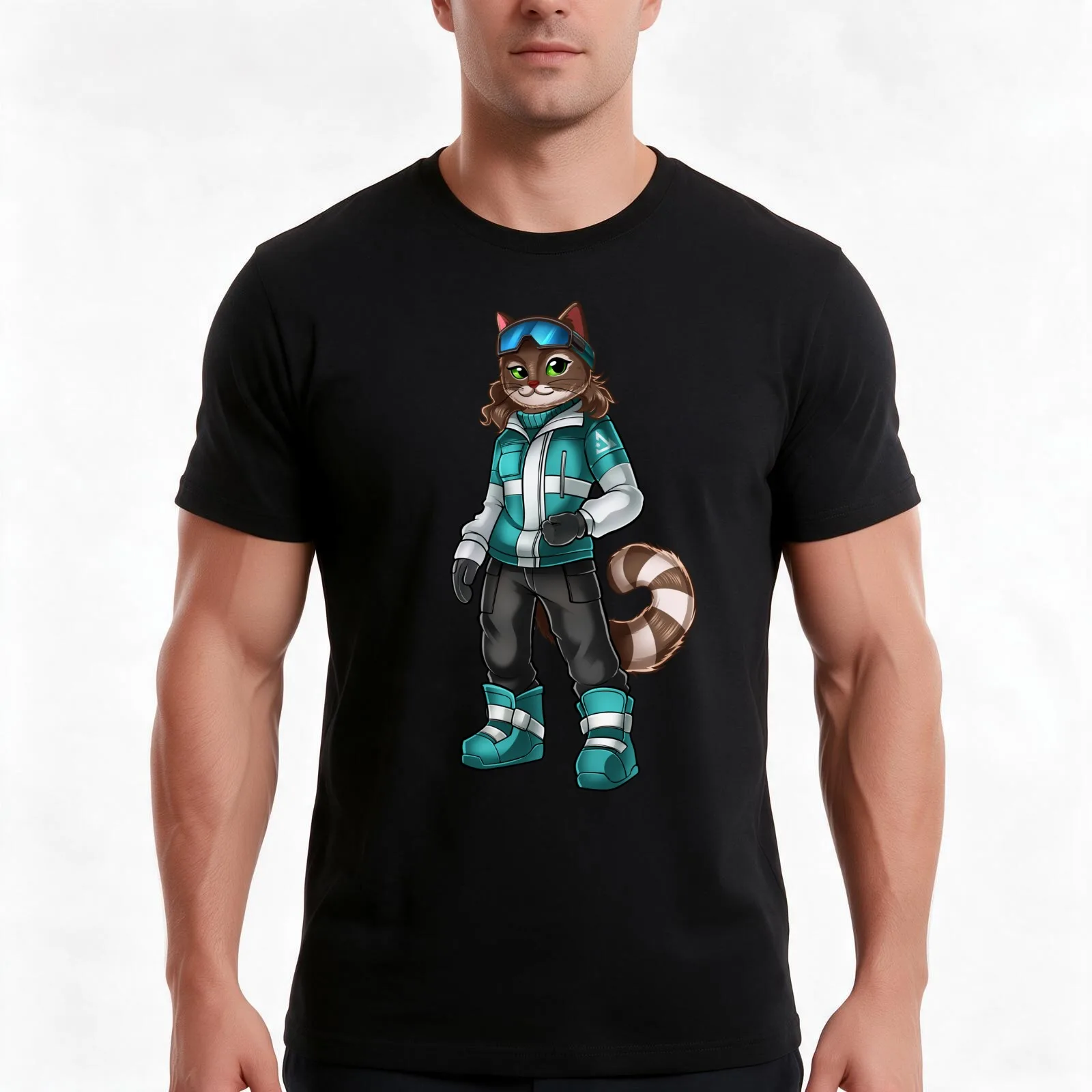 Share Winter: Wampus Cat T-Shirt Summer Casual Cotton Tee Oversized Streetwear Tops Vintage Graphic Print Unisex Men Women