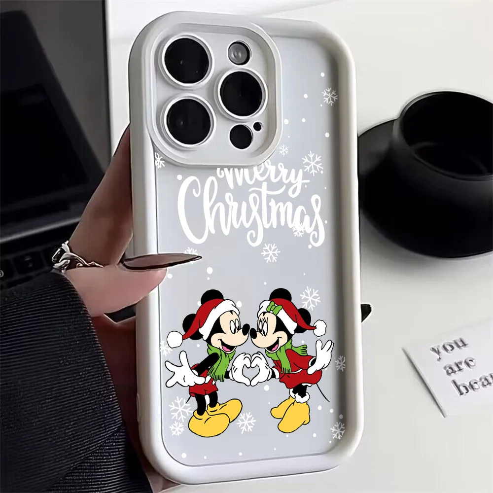 Christmas Cartoon Mickeys Minnies Phone Case For OPPO Reno 2 3 4 5 6 7 7Z 8 8T 10 11 Pro Plus 4G 5G Soft TPU Back Cover