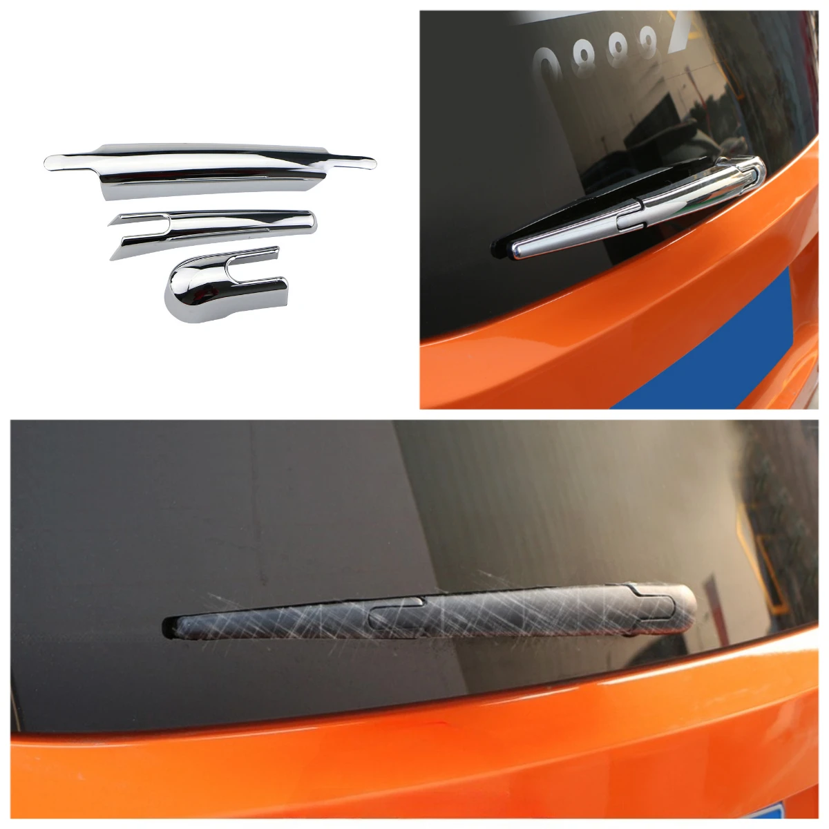 

ABC хромированный автомобильный задний дождевик для Jeep Renegade 2015-2021 водяные дворники заднего стекла хромированная наклейка аксессуары