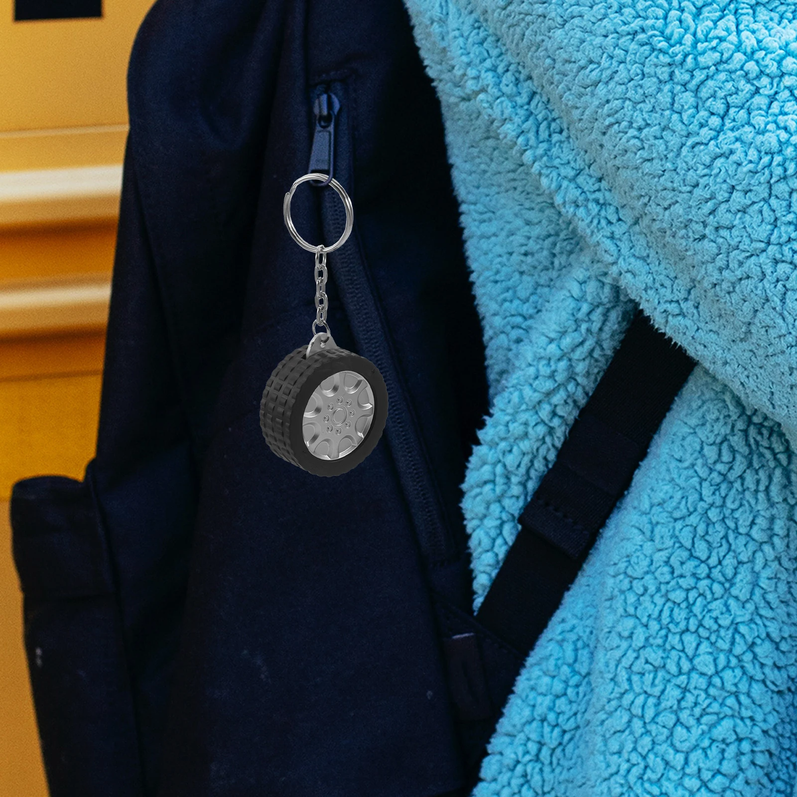 

2Pcs Tire Retractable Tape Measure Keychain Mini Compact Portable Measuring Tape for Home Office Construction Small Keychain