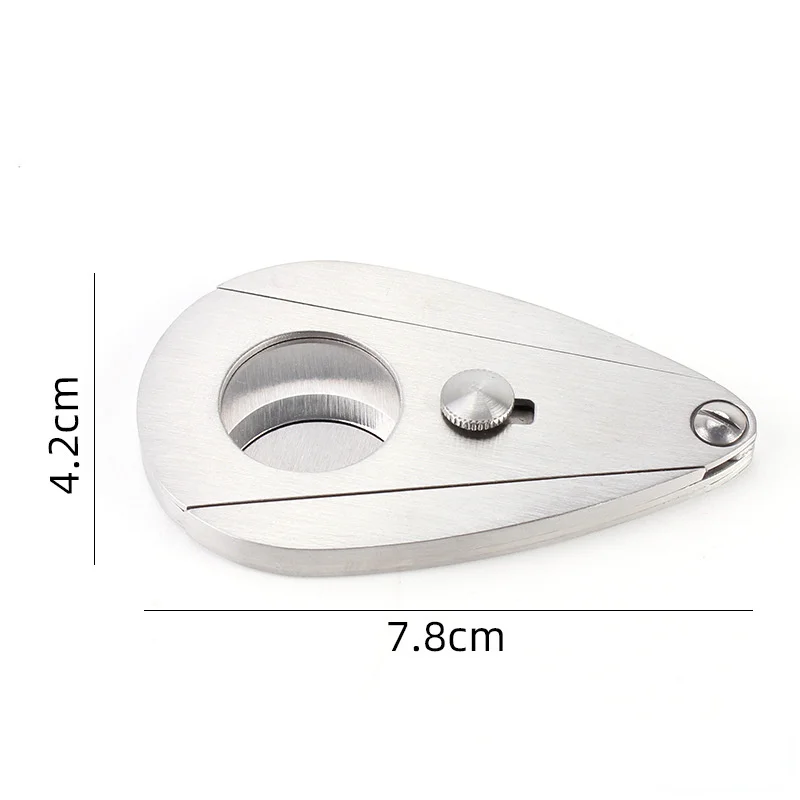 Stainless Steel Cigar Cutter Cigar Scissors Cigar Knife Double Blade Cigar Cutter Water Drop Cigar Puncher Guillotine Shears