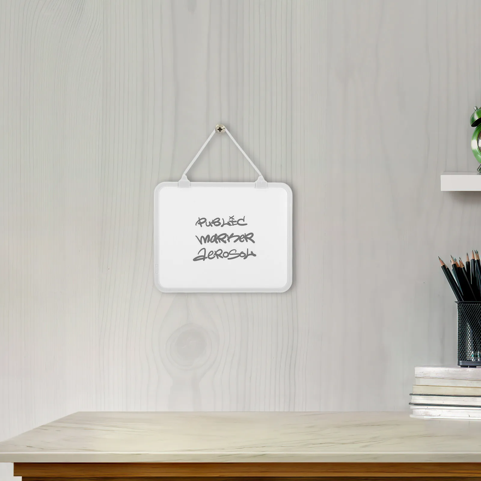 

Двусторонняя магнитная доска для сухого стирания, маленькая, для декора комнаты в общежитии, настенная, на клейкой основе