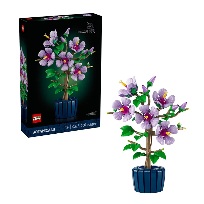 

Lego 10372 цветок гибискуса растение в горшке бонсай букет серии украшения строительные блоки игрушка в подарок
