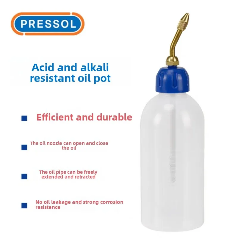 PRESSOL 125ml/250ml Oil Can Press - Switchable Nozzle Anti - Acid - Alkali Design for Leak - Resistant Oil Filling