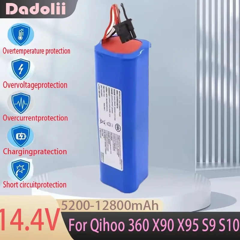 

New 14.4V 5200mAh Replacement Battery for 360 Robot Vacuum S9/X90/X95/L70/L10 - Spare Part Charging Battery Accessory
