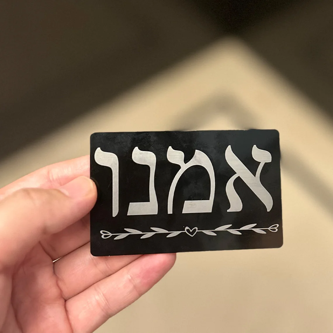 1Pc Custom Name Adhesive Mailbox Badge Sign Personalized in Hebrew Name ID Text Logo Double Sided Tape Door Mail Box