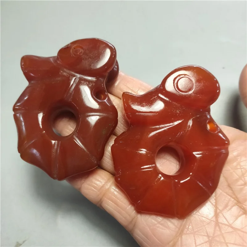 Supply Jewelry Antique Old Red Agate Hongshan Culture Jade Pig Dragon Pendant Jade Pendant Hand Pieces Jade Pendant Wholesale