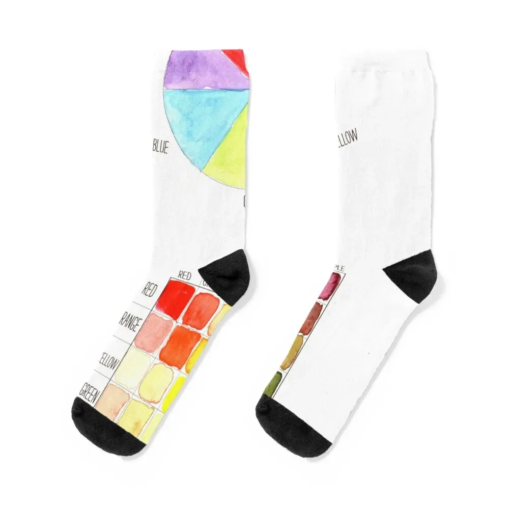 Watercolor Color Wheel Socks winter gifts Sports sports and leisure Women Socks Men's