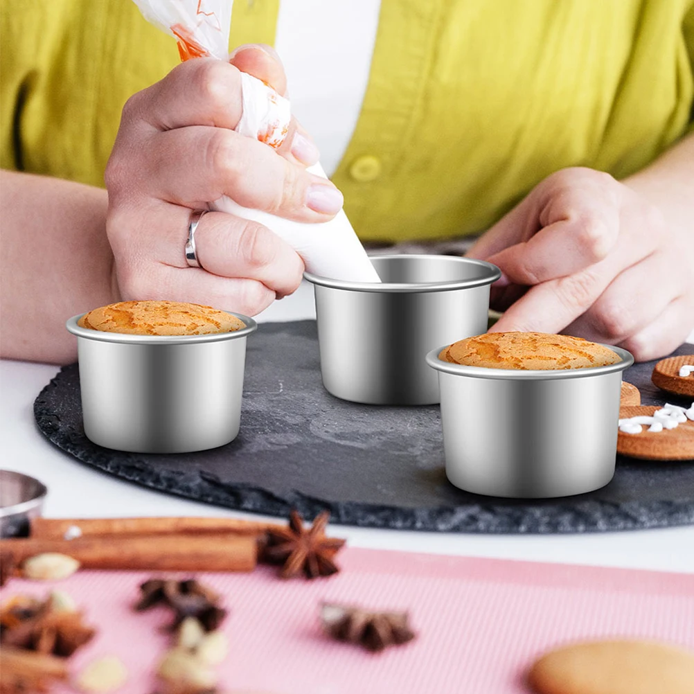 

6 Pcs Cake Mold Easy Releasing Baking Pans Tin Collection Bake Aluminum Alloy Round