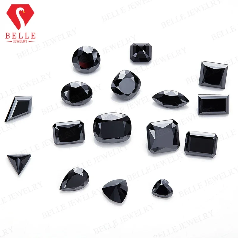 

Moissanite Stone New Brilliant Emerald Cut Black Loose Moissanite VVS1 GRA Certificated Hot Sale Diamond Beads Jewelry Making