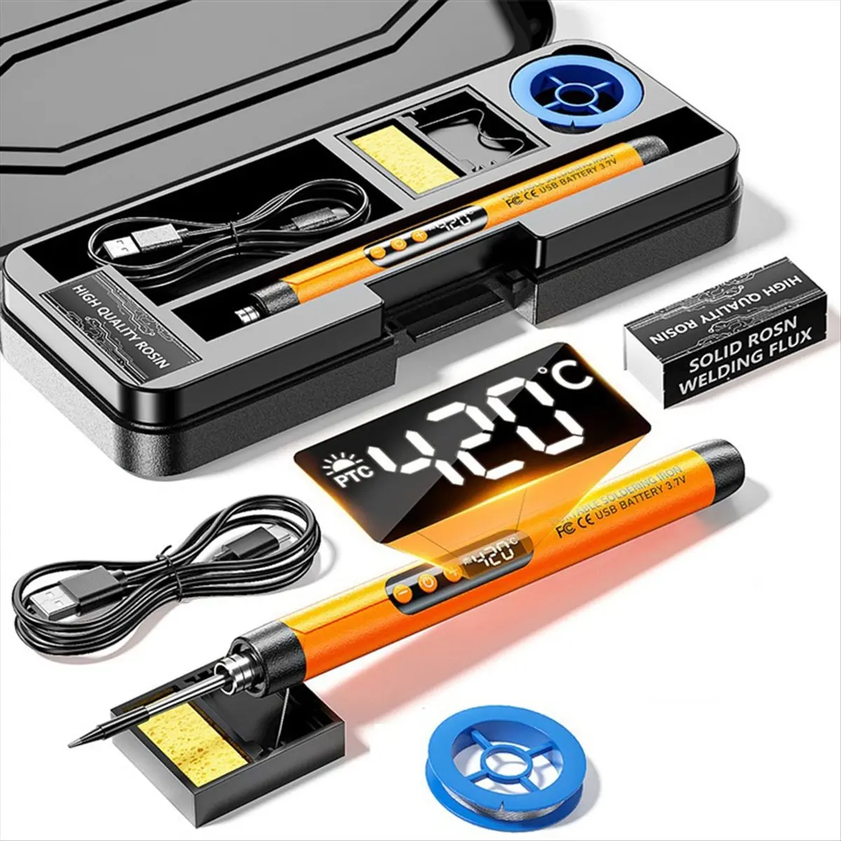 

(WSFS) Цифровой электрический паяльник USB, набор интеллектуальных инструментов 300-450 Вт ℃ Паяльник с регулируемой температурой