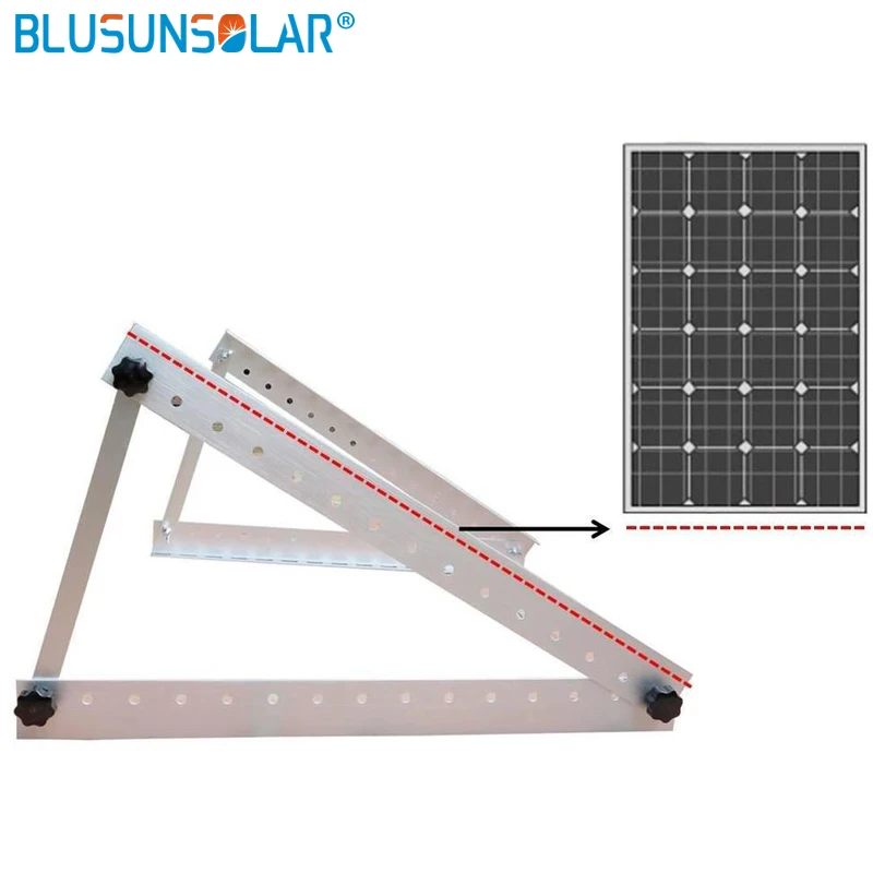 1 Set Triangle Aluminum Adjustable Solar Panel Mounting Bracket For 150W Solar Panel Folding Tilt Legs Boat RV Roof 28\