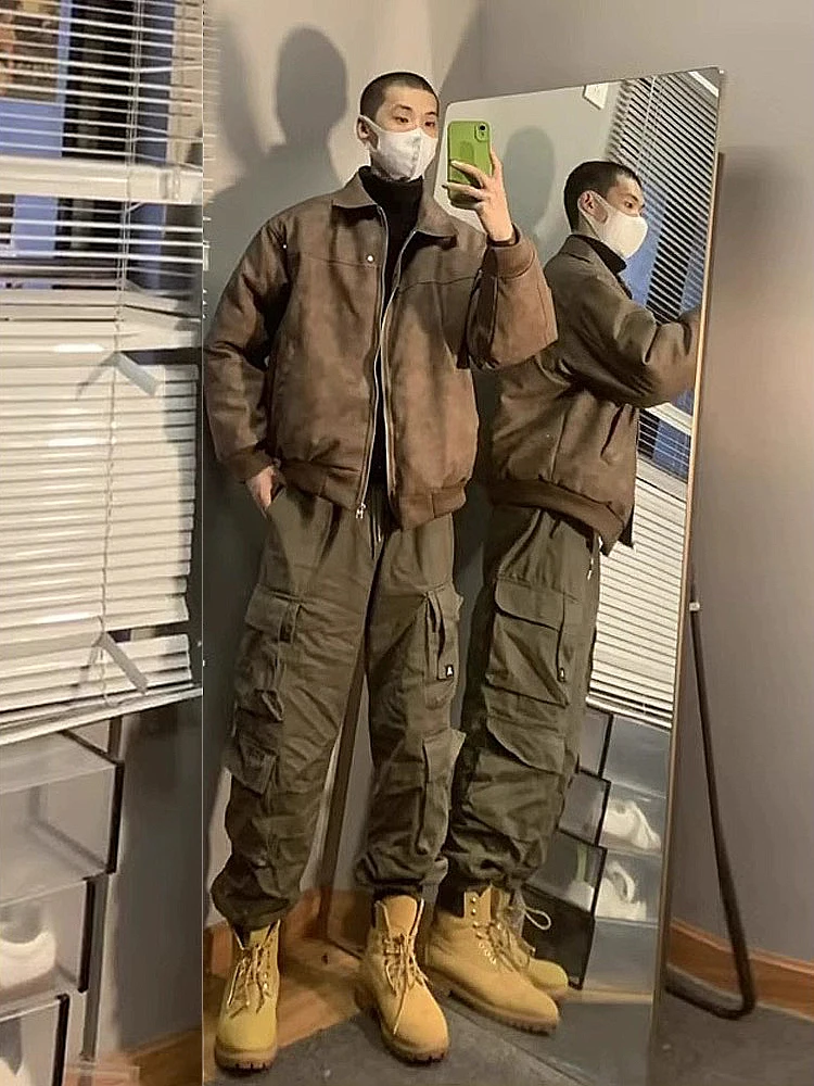 

American Military Sle Work Pants Men's Autumn Winter Fce Lined und Crew Outdoor Mountain Boots ible Casu...