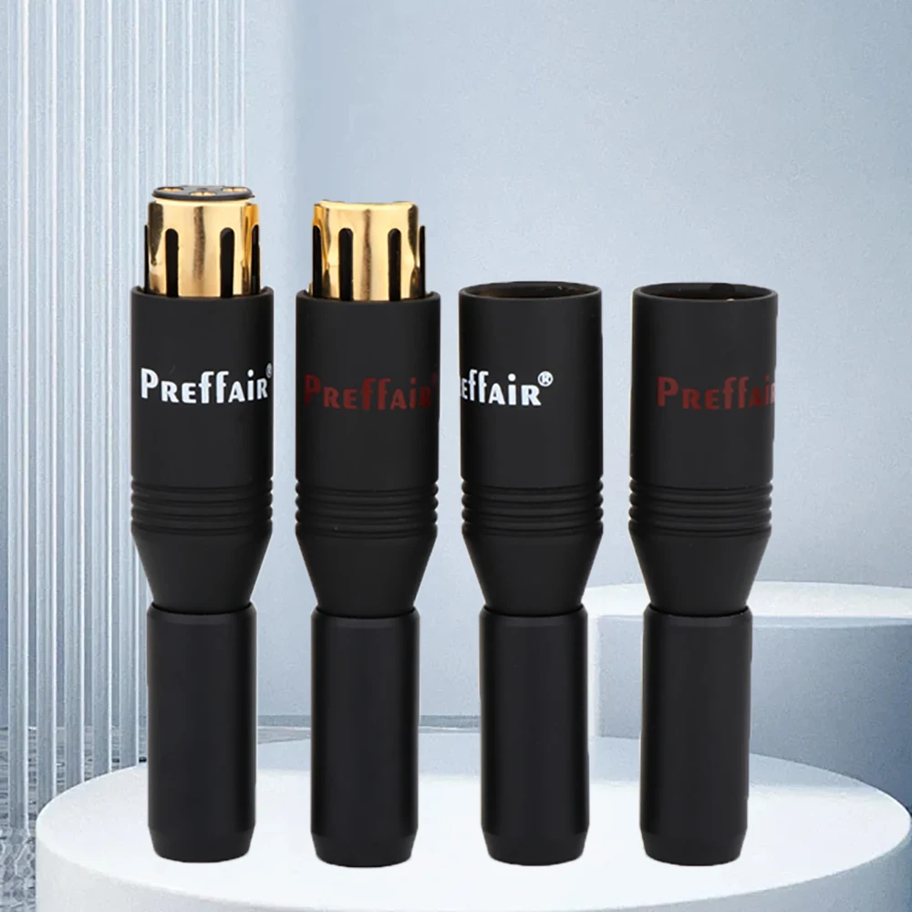

Preffair Gold Plated XLR Connector Plug 3 Pin Audio Balance XLR Cable Mount Balanced Audio Connector Male or Female