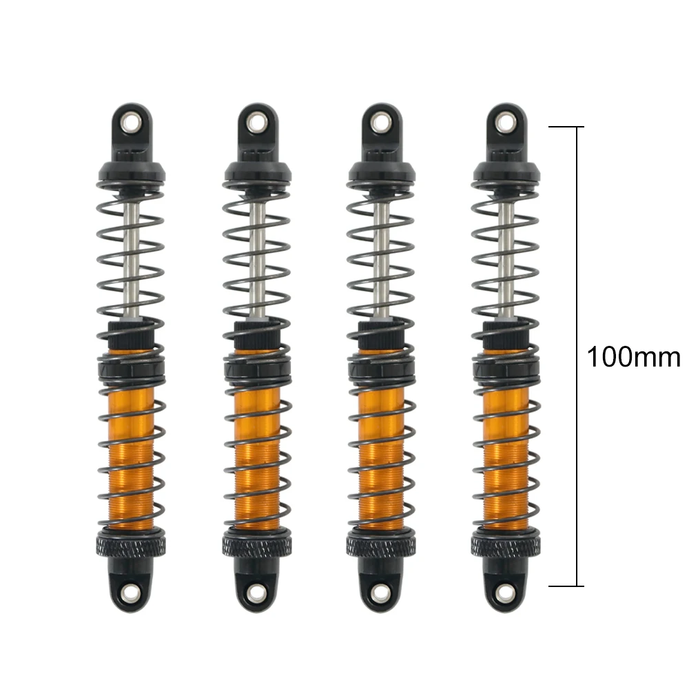 

Modern 4PCS 100mm Oil Adjustable Metal Hydraulic Shock Absorber Damper gold