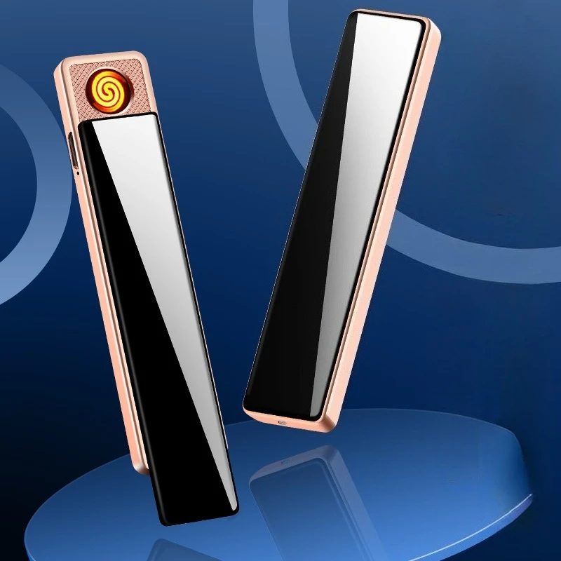 Mini encendedor electrónico sin llama de tungsteno, encendedor extraíble portátil, encendedor ultrafino recargable por USB a prueba de viento, regalo para ahumar
