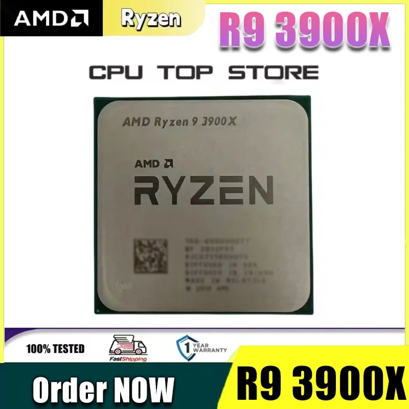 

AMD Ryzen 9 R9 3900X CPU 12-Core 24-Threadprocessor 3.8GHz 12-Core 24-Thread for Gaming CPU Without Packag