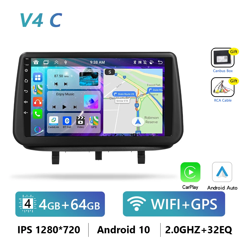 Podofo 4G Carplay Android Radio Voor Opel Meriva B 2009-2014 Auto Multimediaspeler 2din Gps Stereo Head Unit Intelligent Systeem