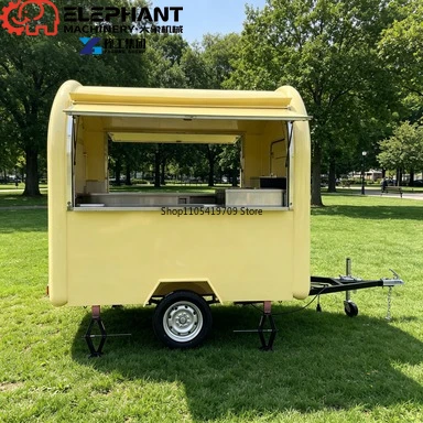 Arc Round Mobile Catering Truck, Waterproof Anti Rust Food Trailer For Long Time Use