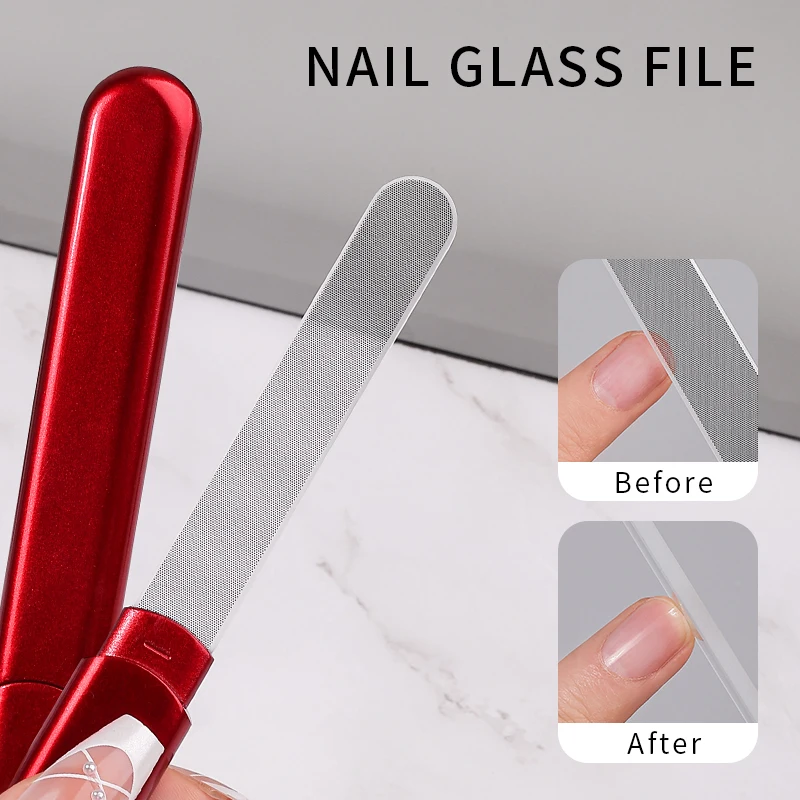 Professional Glass Nail File Buffer Nano - Supplies Stylist Tech Manicure Accessories Tools Material Products