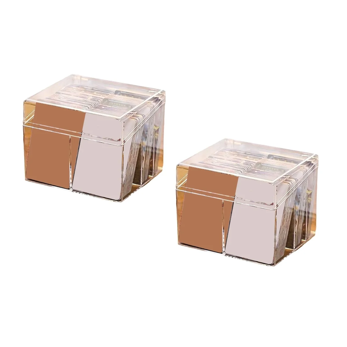 Postcard Sticker Storage Box Rectangular Translucent Packaging Box Dust-Proof Durable Jewelry Storage Box Card