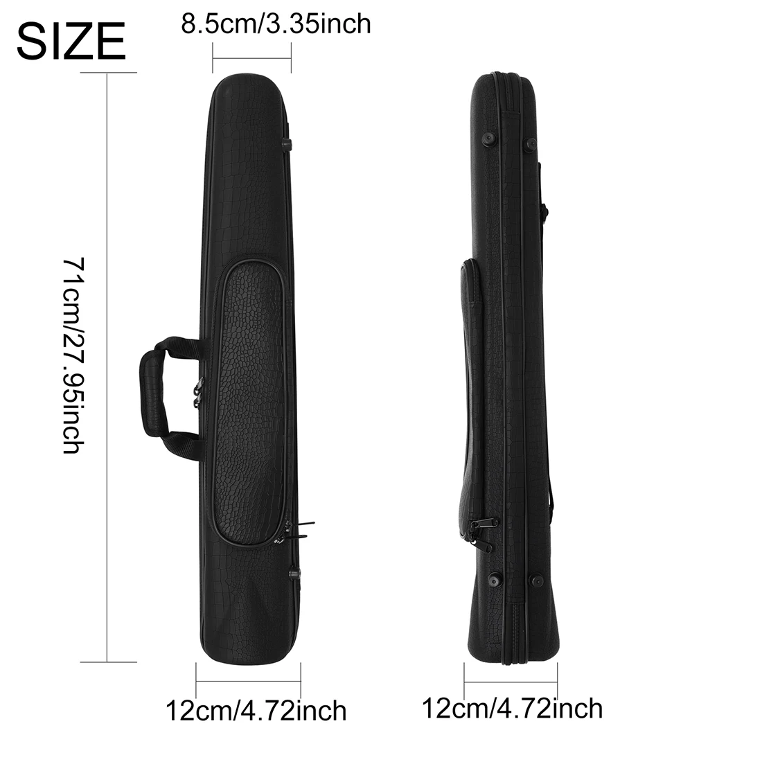 ND321 Clarinet Case Faux Leather Lightweight Shockproof Hard Shell Protective Travel Clarinet Bag with Accessory Storage Pocket