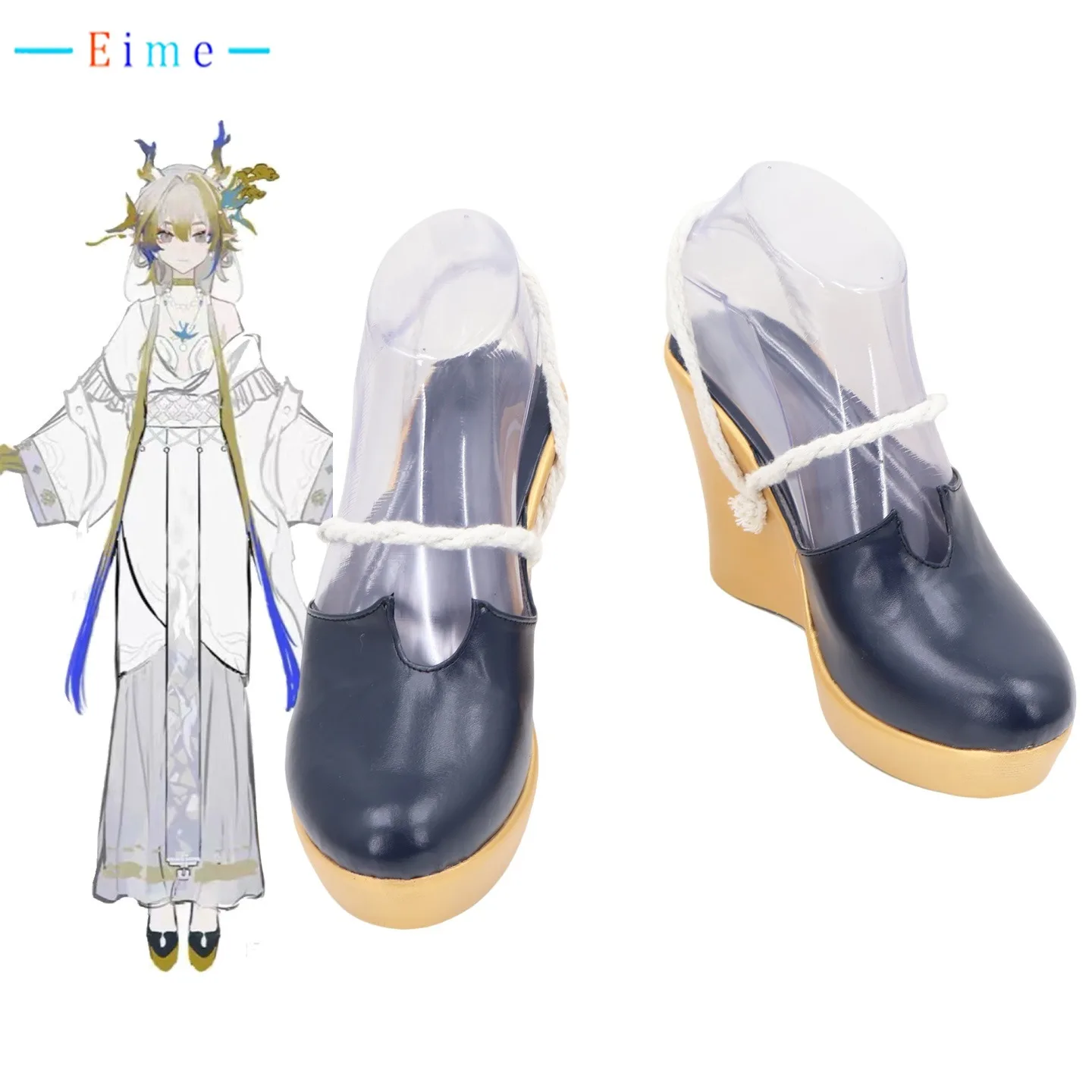 

Game Arknights Shu Cosplay Shoes Black Slippers Cosplay prop Accessories Halloween Carnival Boots Custom Made