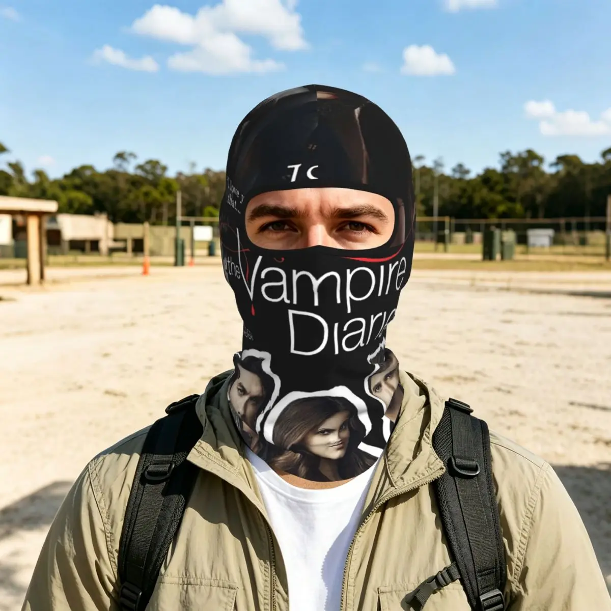 The Vampire Diaries Breathable Thin Balaclava Full Face Mask Sun Protection Neck Gaiter For Motorcycle Cycling Fishing Outdoor