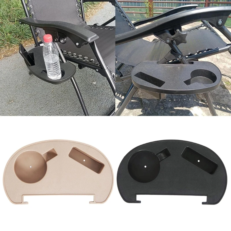 Oval Zeroes Gravity Chair Cup Holder Clip on Sides Recliner Cup Table Lounges Chair Cup Holder Tray & Mobile Phone Slot 24BD