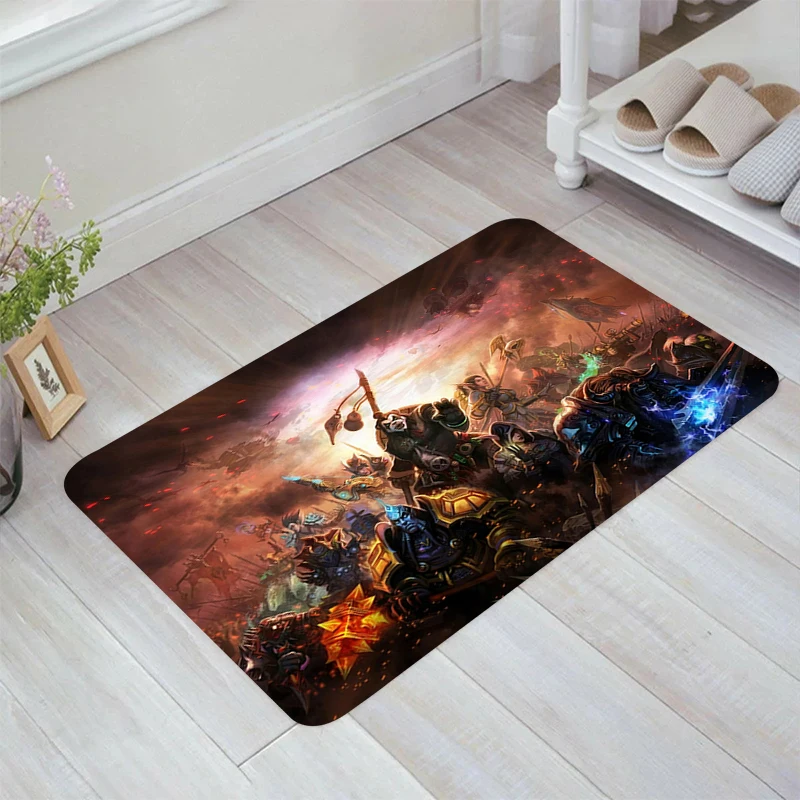 

World of W-Warcraft Game Floor Mat Rugs Home Balcony Aesthetic Room Decoration Kitchen Carpet Doormat Entrance Door Carpets Foot