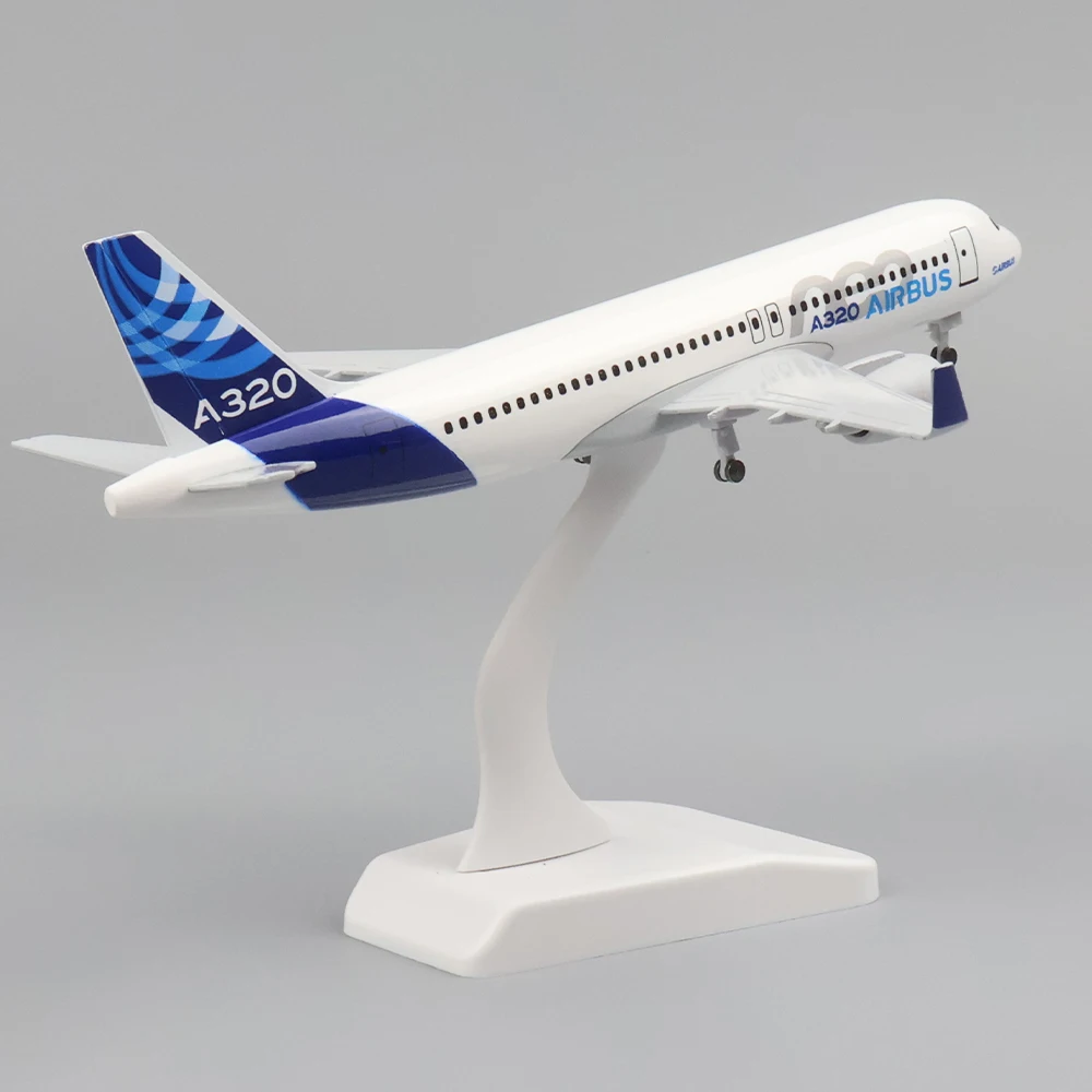 โมเดลเครื่องบินโลหะจำลอง20ซม. 1:400ของแท้ทำ A320โลหะแบบจำลองโลหะผสมพร้อมตุ๊กตาของขวัญสำหรับเด็กที่ใช้ในการลงจอด